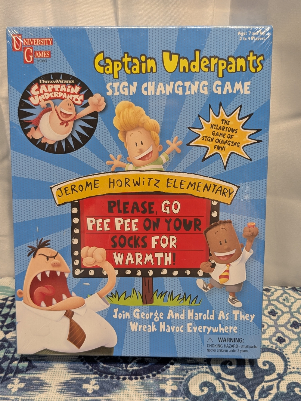 NEW Captain Underpants Sign Changing Game 2017 University Games Ages 7+